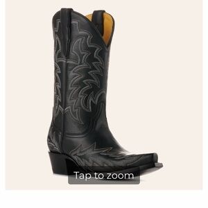 Classic Black Western Leather Cowboy Boots - Women's Ankle Booties